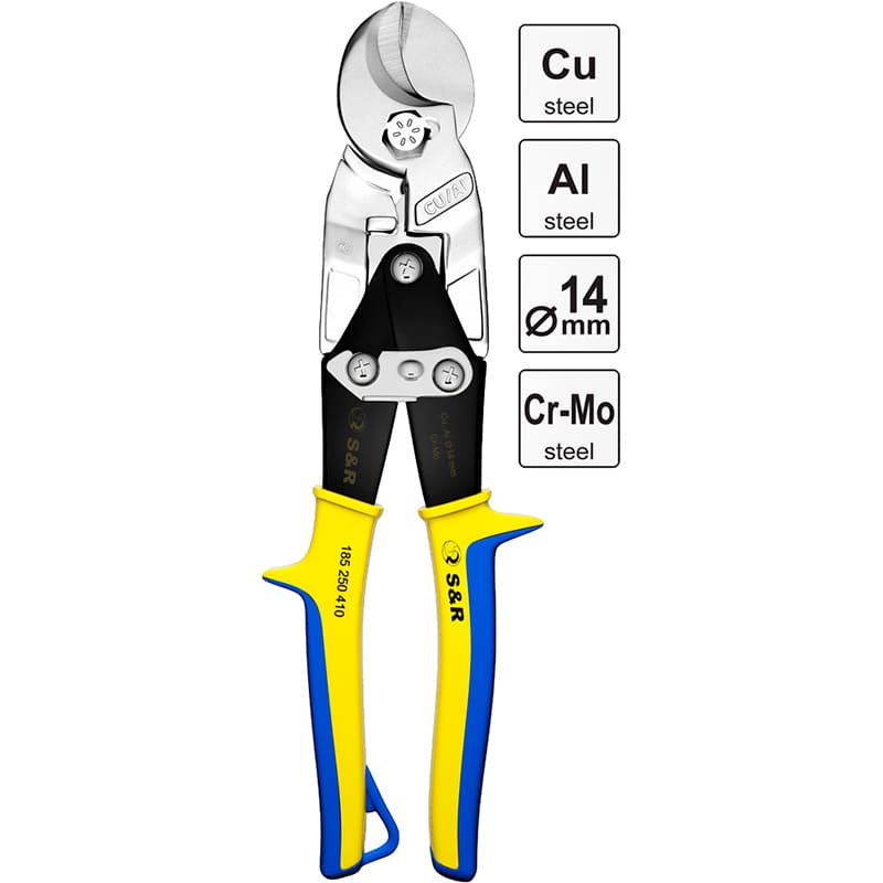 Кабелеріз S&R 250 мм (185250410) Матеріал губок сталь