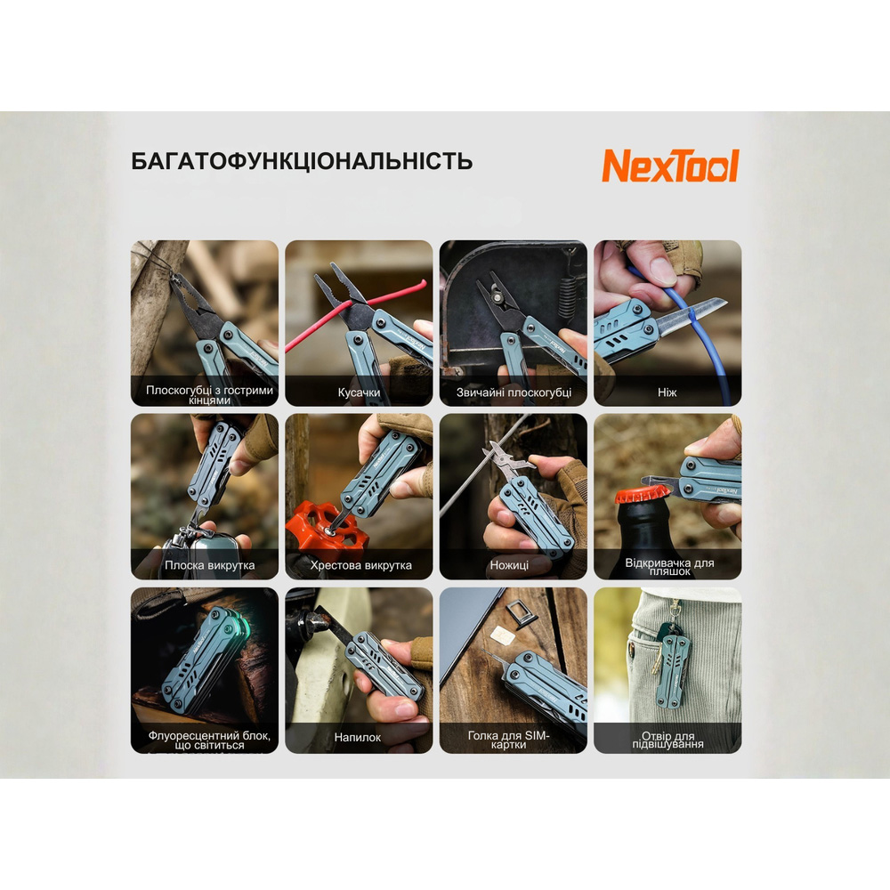 Покупка Мультитул NEXTOOL Mini Sailor S11 Pro Grey (NE20382A)