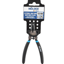 Щипцы для снятия стопорных колец MOLDER наружных 150 мм HRC 55-60 изогнутые (MT46215)