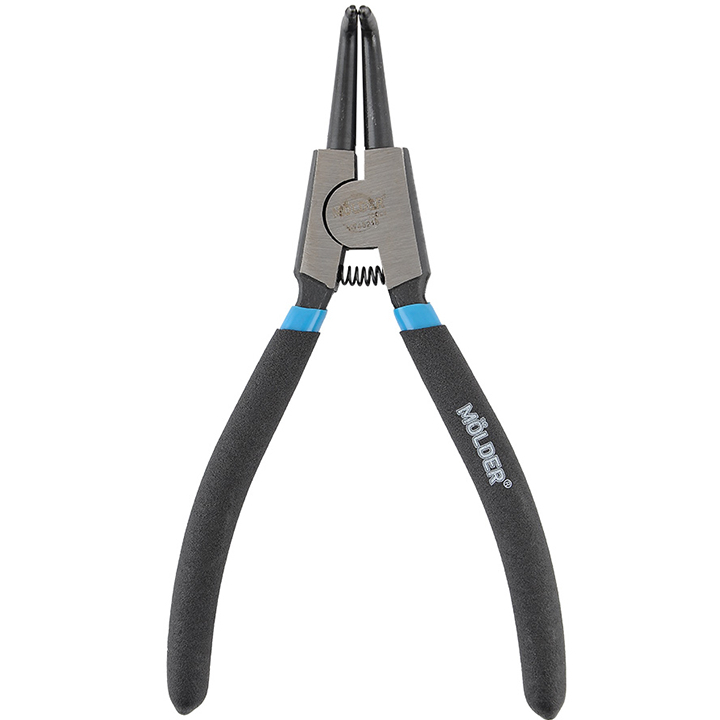 Щипці для зняття стопорних кілець MOLDER зовнішніх 180 мм HRC 55-60 зігнуті (MT46218)