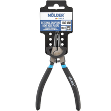 Щипці для зняття стопорних кілець MOLDER зовнішніх 180 мм HRC 55-60 зігнуті (MT46218)