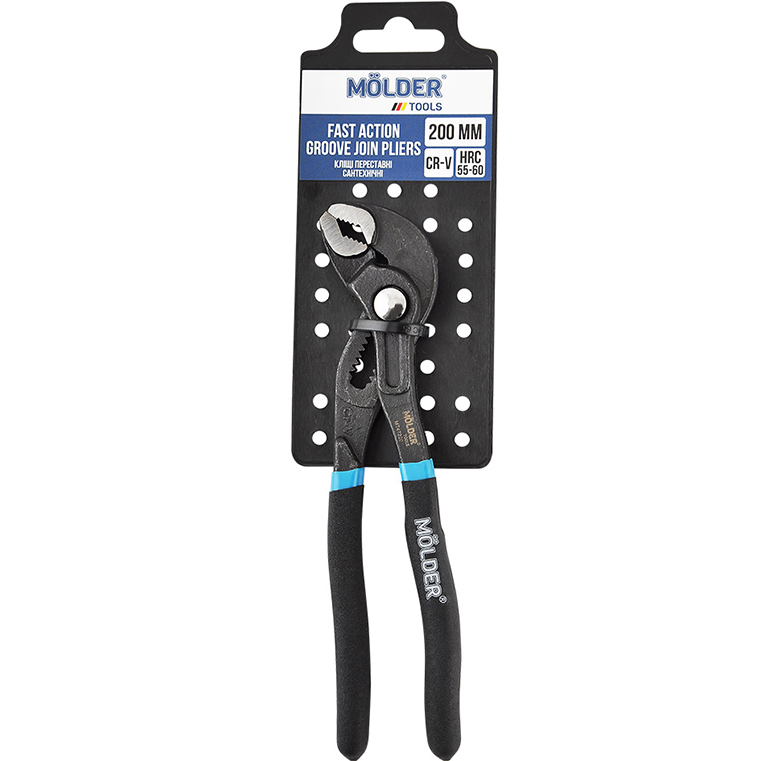 Клещи переставные MOLDER 200 мм HRC 55-60 (MT47220) Материал губок CrV