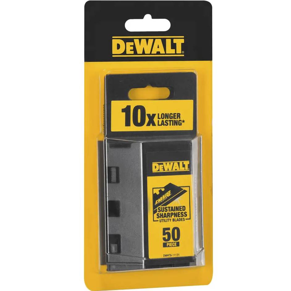 Леза запасні DEWALT Carbide 50 шт (DWHT8-11131) Твощина леза 0.6