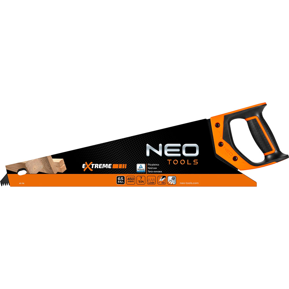 Ножівка для дерева NEO TOOLS Extreme 450 мм 7TPI PTFE (41-116) Кількість зубів (TPI) 7