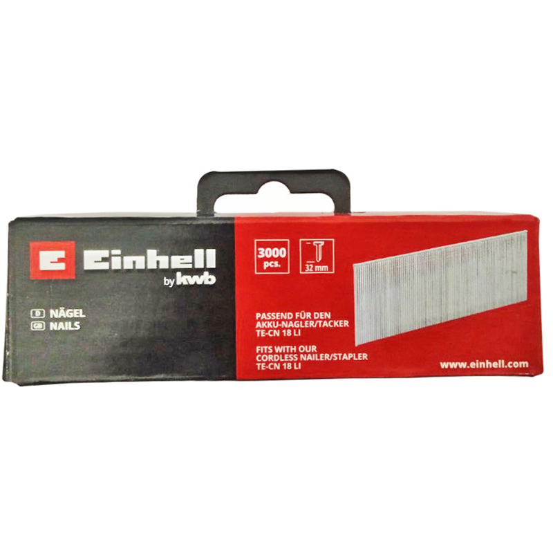 Гвозди EINHELL 32 мм 3000 шт (4137874) Размер (высота) гвоздя, мм 32