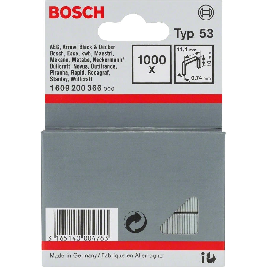 Скоби BOSCH тип 53 1000шт