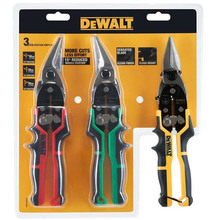Набор ножниц по металлу DEWALT DWHT14676-0 ERGO Aviation 3 шт 250 мм