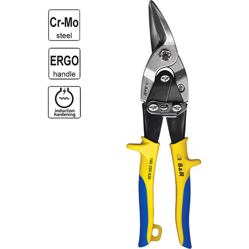 Ножницы по металлу S&R AVIATION 250 мм (185250020) Длина, мм 250