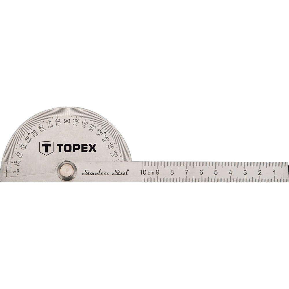 

Угольник с линейкой TOPEX 100 мм (31C700), Угольник с линейкой, нержавеющая сталь