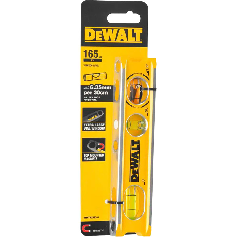 Рівень DEWALT DWHT42525-0 BILLET TORPEDO 165 мм Довжина, м 1 - 2