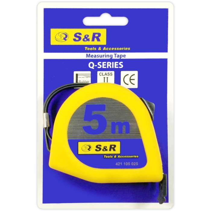 Рулетка S&R Q-series 5 м x 25 мм (421105025) Тип рулетка измерительная