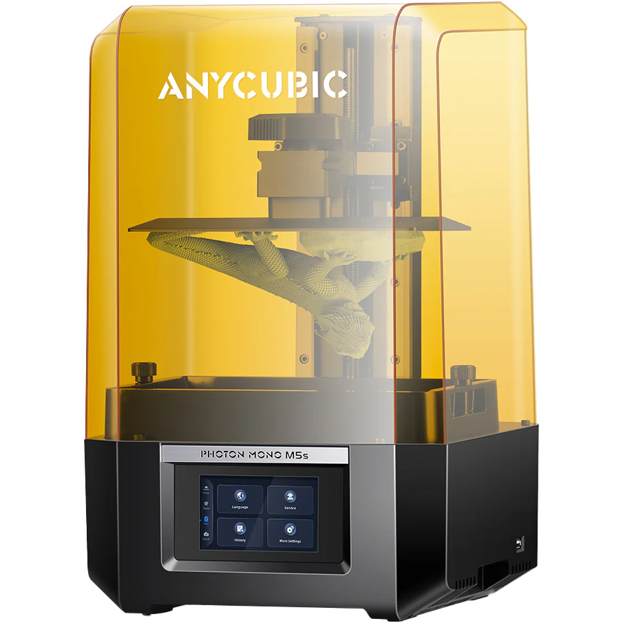 3D-принтер ANYCUBIC Photon Mono M5s Додатково Скорость печати: С высокоскоростной смолой - 105 мм/ч, С обычной смолой - 70 мм/ч, Разрешение дисплея: 11520 x 5120 px (12k)