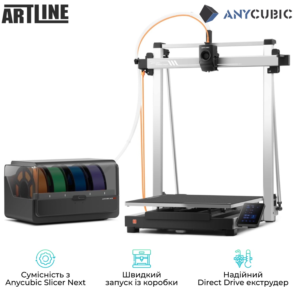 3D-принтер ANYCUBIC Kobra 3 Max Combo (KB3MBKOA-O/DSHZBK0D-0) Тип 3D-принтер