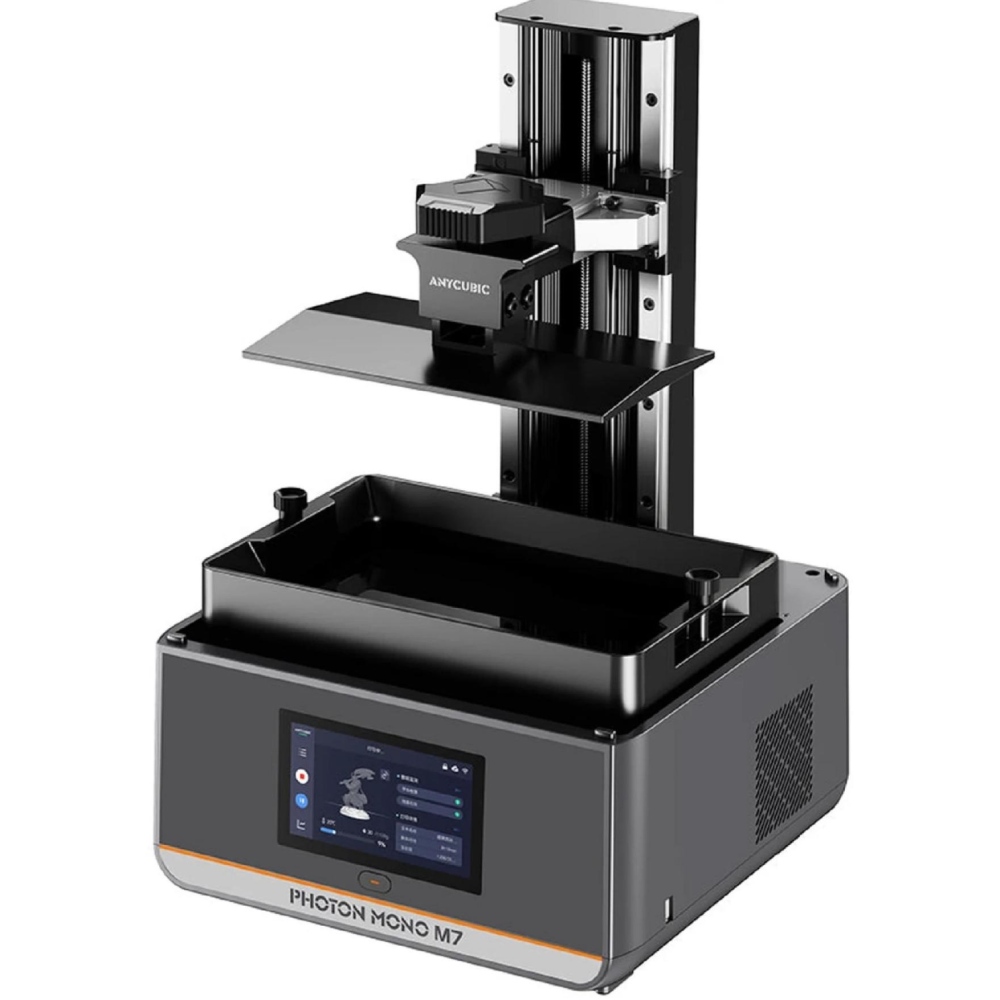 3D-принтер ANYCUBIC Photon Mono M7 (PM70BK0B-O) Дополнительно скорость печати 150 мм/ч, интенсивность света 4500±10%μВт/см², экран монохромный 10.1 дюйма, 14K (13320 × 5120 пикселей)