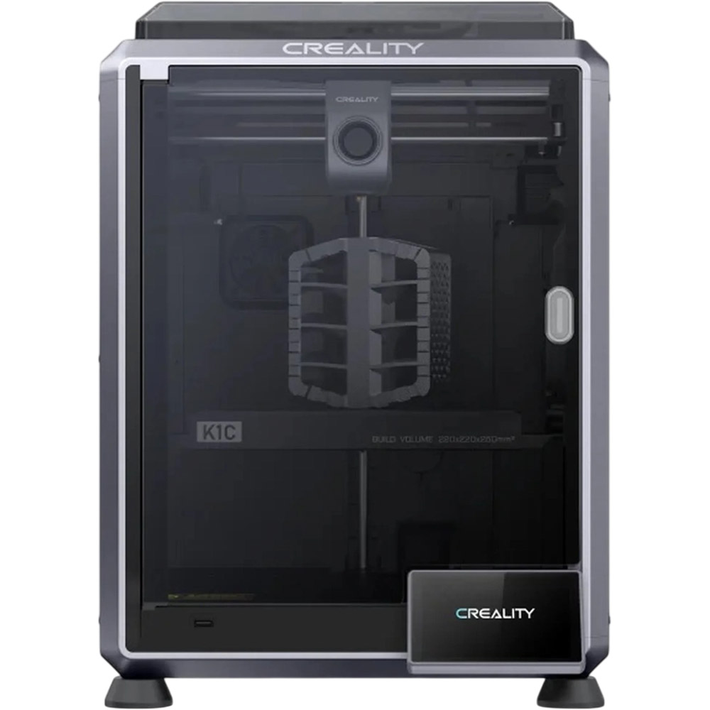 3D-принтер CREALITY K1C 2025 Дополнительно Область печати: 220 x 220 x 250 мм; Скорость печати: 600 mm/s; Толщина слоя: 0.1-0.35 mm; Точность печати: ±0.1 mm; Дисплей: 4.3", сенсорный