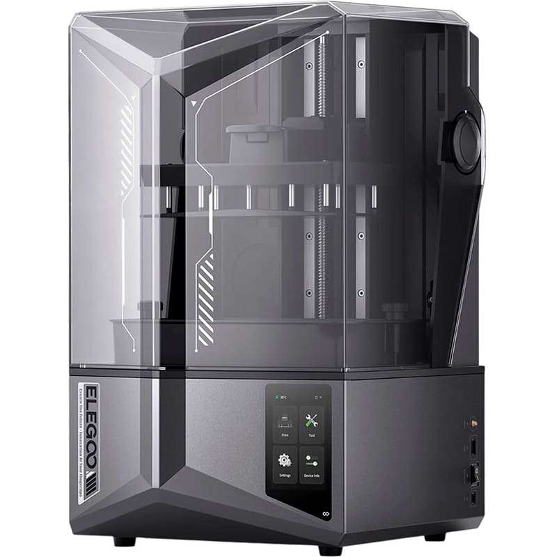 3D-принтер ELEGOO Saturn 4 Ultra 12K (50.101.036300) Дополнительно Материал для печати: Смола 405 nm; Скорость печати: 150 mm/h; Разрешение по оси XY: 11520х5120; Автоматическое выравнивание; Возобновление печати