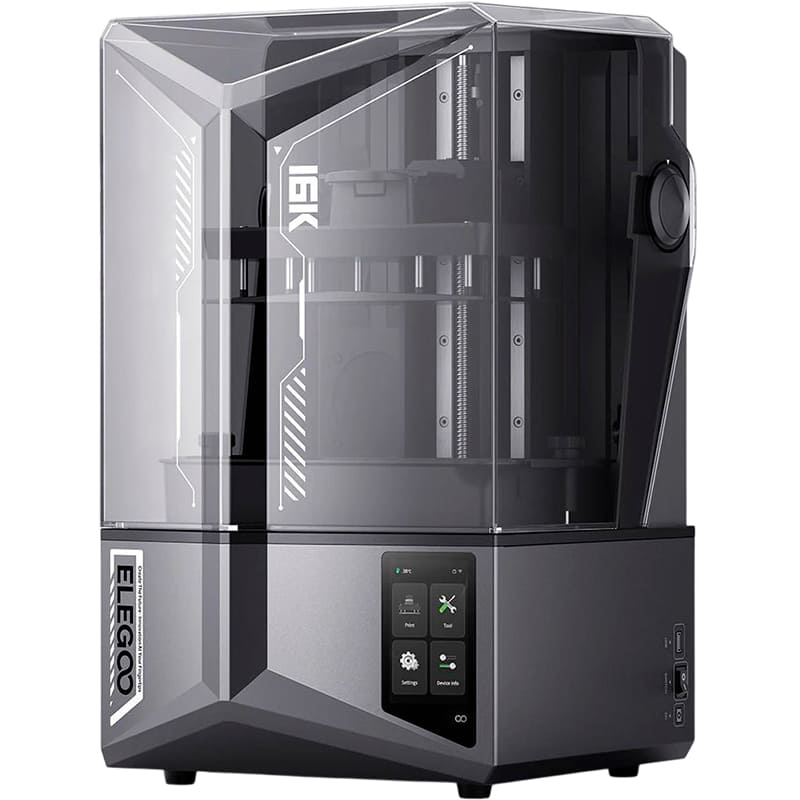 3D-принтер ELEGOO Saturn 4 Ultra 16K (50.101.038300) Дополнительно Скорость печати: 150 mm/s; Монохромный 10 дюймов экран; Встроена интеллектуальная камера с ИИ и собственной подсветкой