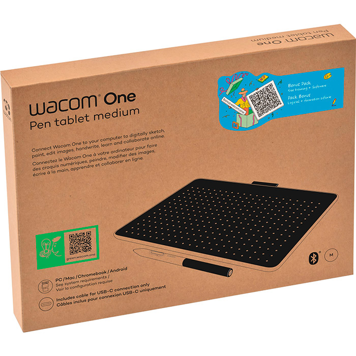 Графический планшет WACOM One S Bluetooth (CTC6110WLW1B) Разрешение, lpi 2001-3999