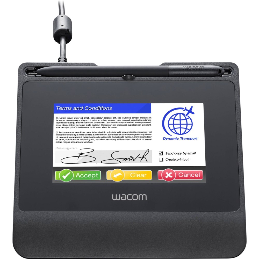 Планшет для подписи WACOM STU-540 Диагональ поверхности, дюймов 6.9 и менее