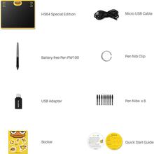 Графічний планшет HUION HS64 Special Edition Black/Yellow
