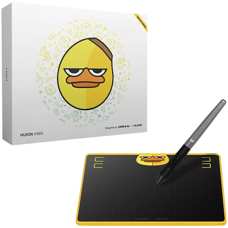 Замовити Графічний планшет HUION HS64 Special Edition Black/Yellow