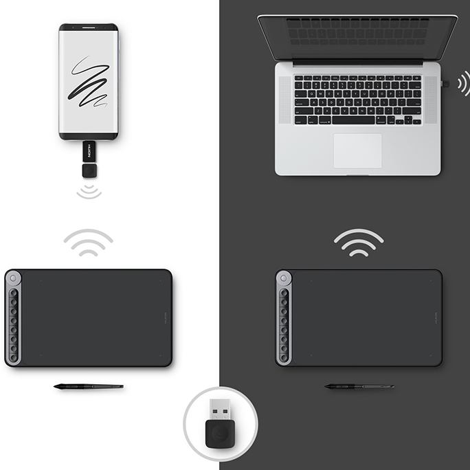Фото Графічний планшет HUION Inspiroy Dial Q620 Black