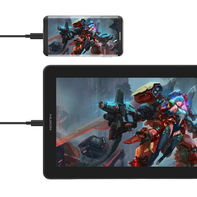Зовнішній вигляд Графічний монітор HUION Kamvas 13 Cosmo Black (GS1331)