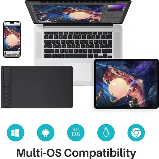 Зображення Графічний планшет HUION Inspiroy 2 M Black (H951P)
