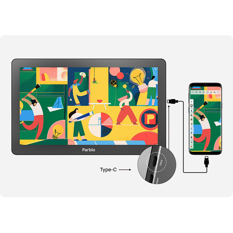 Графічний монітор PARBLO Coast 16 Pro Gen2 (COAST16PROG2) Діагональ поверхні, дюймів 13 і більше