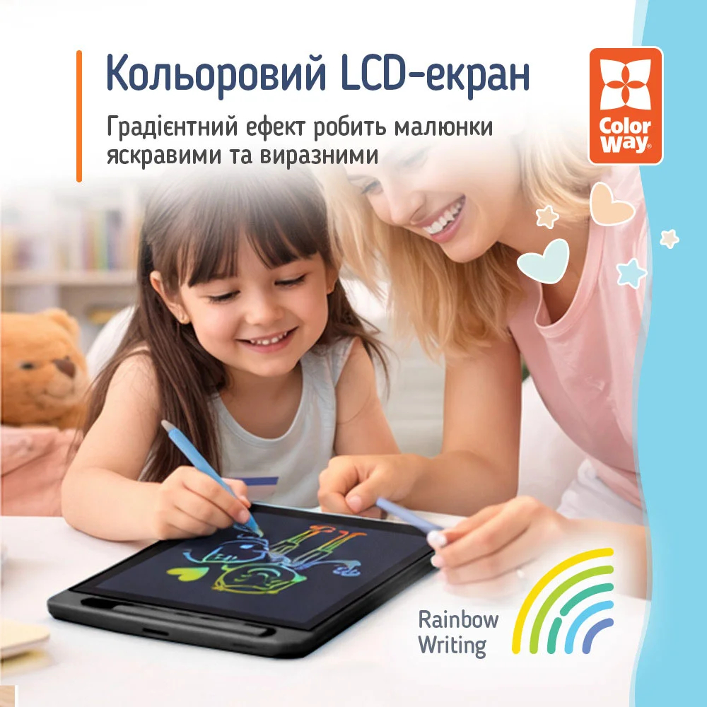 Фото Графический планшет COLORWAY LCD Writing Tablet 8.5 (CW-WT8BK)