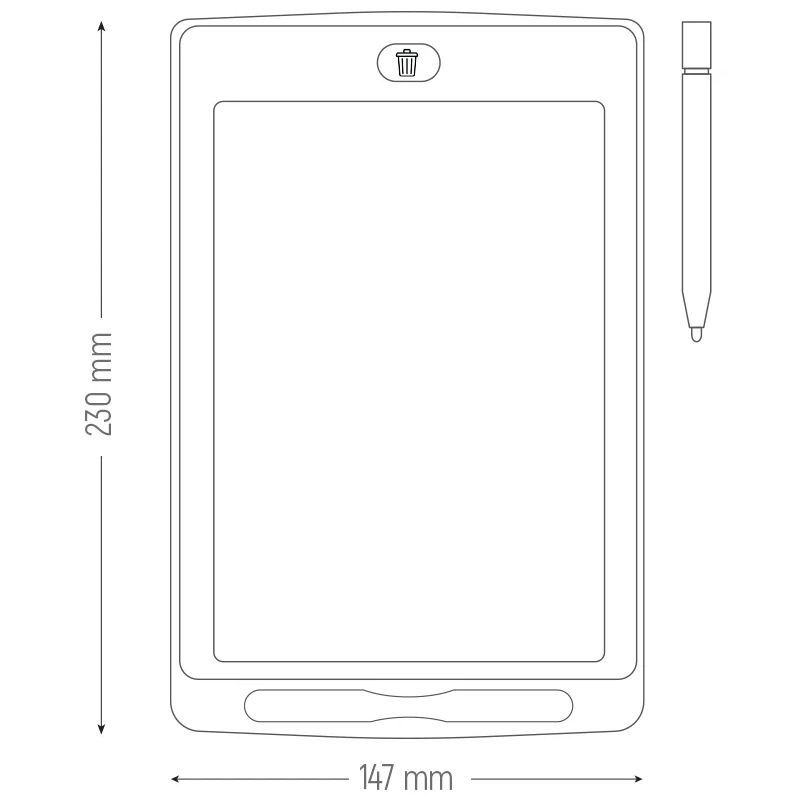 Графический планшет COLORWAY LCD Writing Tablet 8.5 (CW-WT8BK) Комплектация графический планшет, стилус, батарейка CR2025