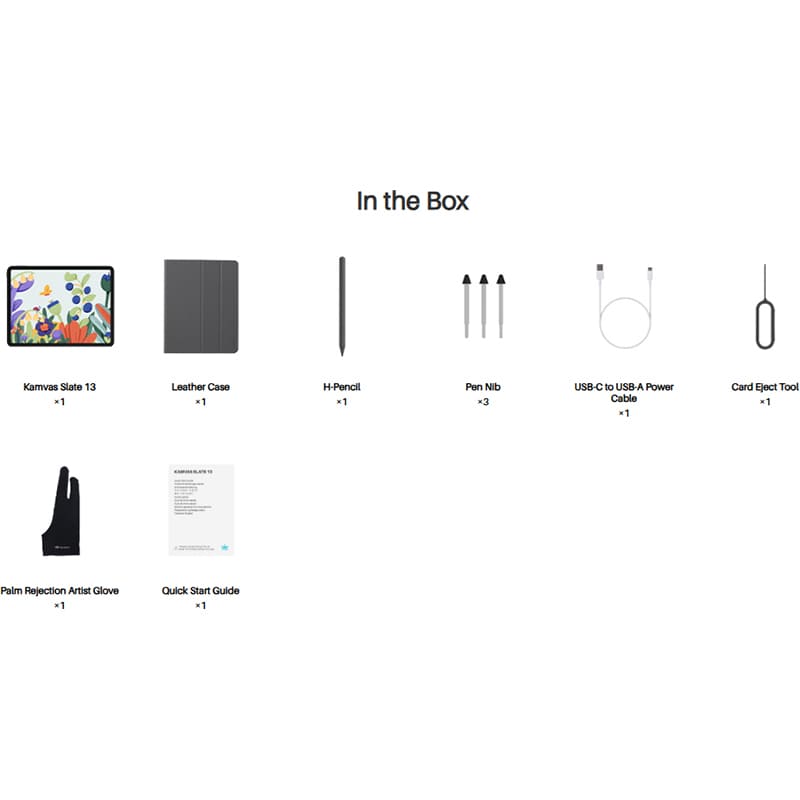 Фото Графический планшет HUION Kamvas Slate 13 Dark Grey (KT1201)