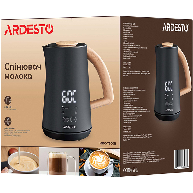 Фото 14 Вспениватель молока ARDESTO MBC-Y500B 500 мл