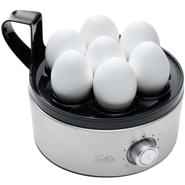 Яйцеварка SOLIS с функцией пароварки (97794) Комплектация яйцеварка, лоток для яиц, лоток для пашот/омлетов/пароварки, мерный стакан с иглой для прокалывания яиц, документация