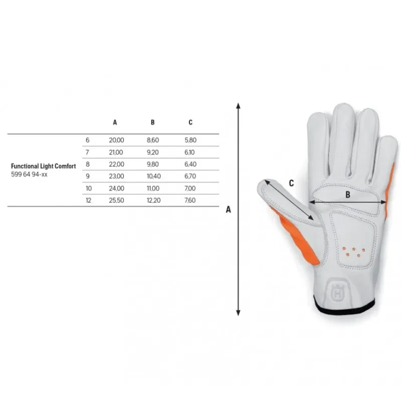 Перчатки HUSQVARNA Functional Light Comfort Размер 8 (5996494-08) Размер 8