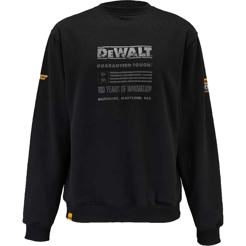 Кофта DEWALT 100 YEAR LOGO SWEATSHIRT размер L Black (DWC237-001-L) Кофта DEWALT 100 YEAR LOGO SWEATSHIRT размер L Black (DWC237-001-L)