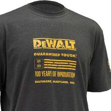 Футболка DEWALT 100 YEAR T-SHIRT размер M Gray (DWC240-004-M)