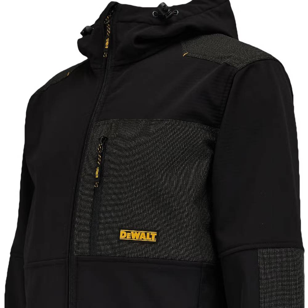 Куртка DEWALT TOUGH SOFT SHELL M Black (DWC263-001-M) Додатково водостійкість, вітронепроникність, теплоізоляція, гнучкість