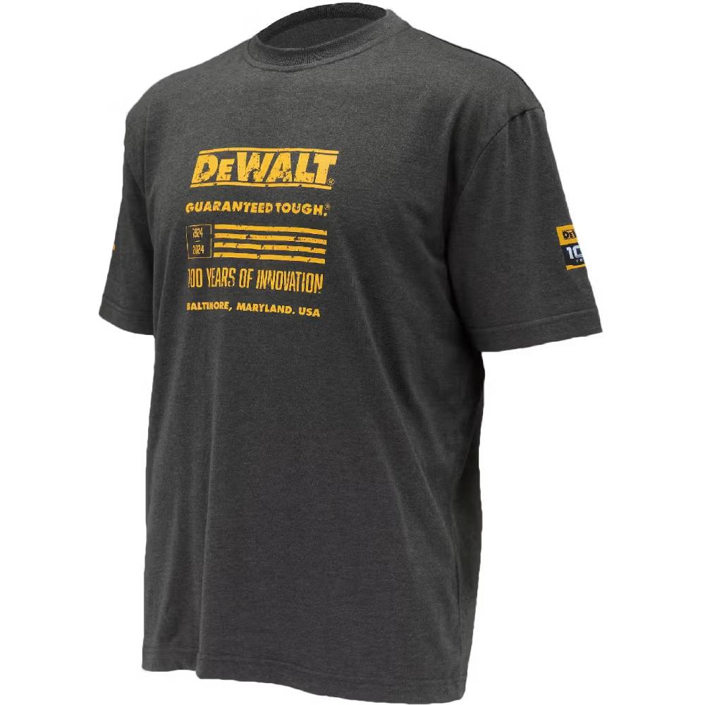 Футболка DEWALT 100 YEAR T-SHIRT XXL Gray (DWC240-004-XXL) Размер XXL