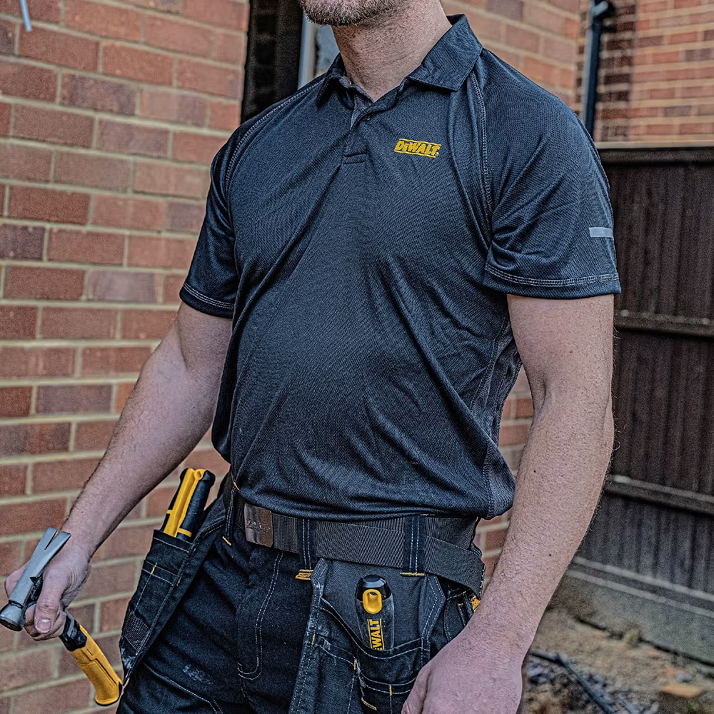 Футболка DEWALTRutland Polo M Black (DWC125-013-M) Материал 100% полиэстер, 150 г/кв.м