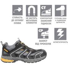 Кросівки робочі DEWALT CUTTER S1-P SRA 44 Black/Gray (DWF50091-126-10)