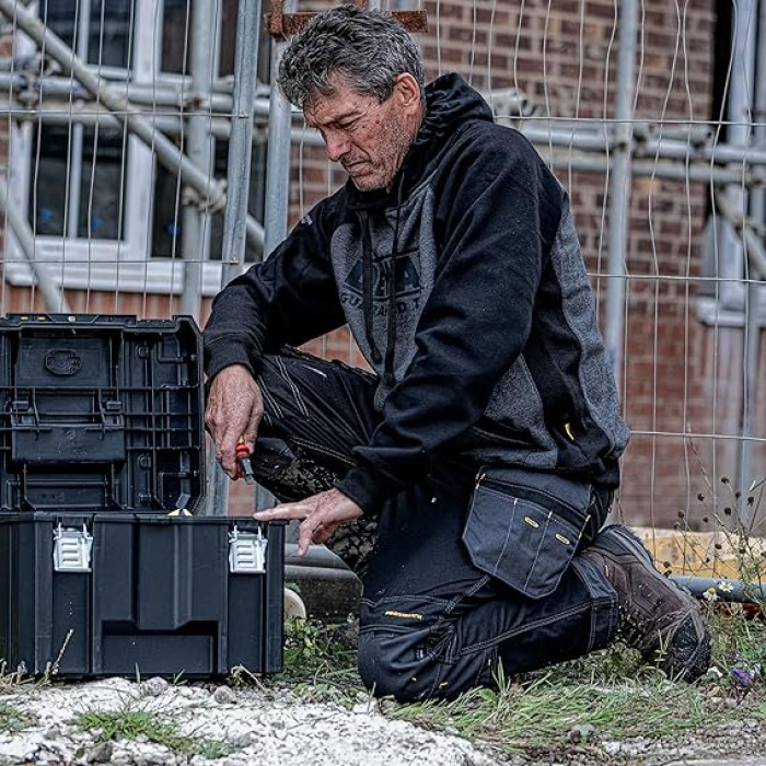 Кофта DEWALT STRATFORD HOODIE L Gray (DWC126-013-L) Матеріал 64% поліестер, 33% бавовна, 3% еластан