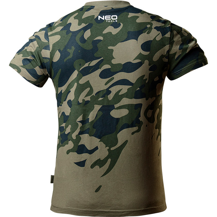 Футболка NEO TOOLS CAMO M/50 з принтом (81-613-M) Додатково захист від загальновиробничих забруднень