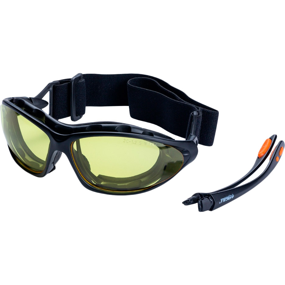 Окуляри захисні Sigma Super Zoom anti-scratch anti-fog з обтюратором і змінними дужками Янтар (9410921) Додатково Колір лінзи: жовтий
