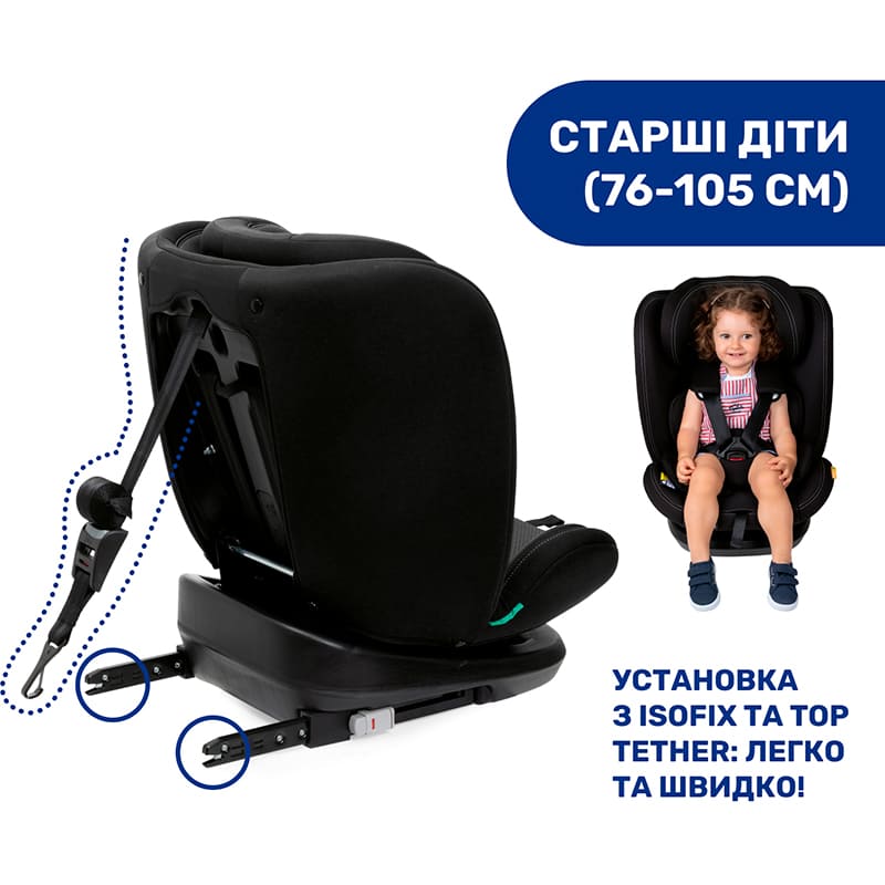 Зовнішній вигляд Автокрісло CHICCO Mokita i-Size Black (87033.95)