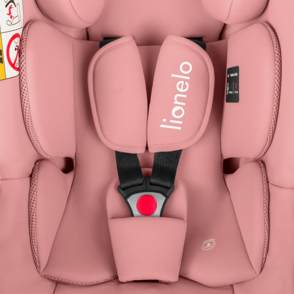 Автокрісло Lionelo Astrid i-Size Pink Coral Кріплення в машині система жорсткого кріплення (Isofix)