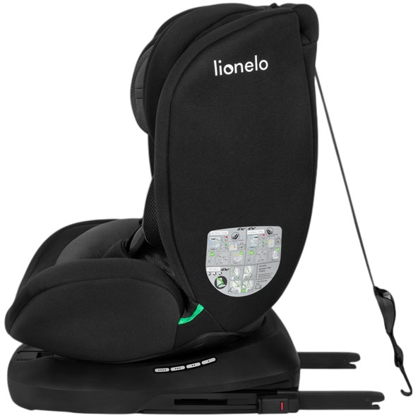 Детское автокресло LIONELO BASTIAAN I-SIZE BLACK GREY Возраст с рождения до 12 лет