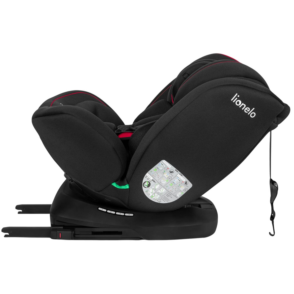 Детское автокресло LIONELO Lionelo BASTIAAN I-SIZE BLACK RED Крепление в машине система жесткого крепления (Isofix)