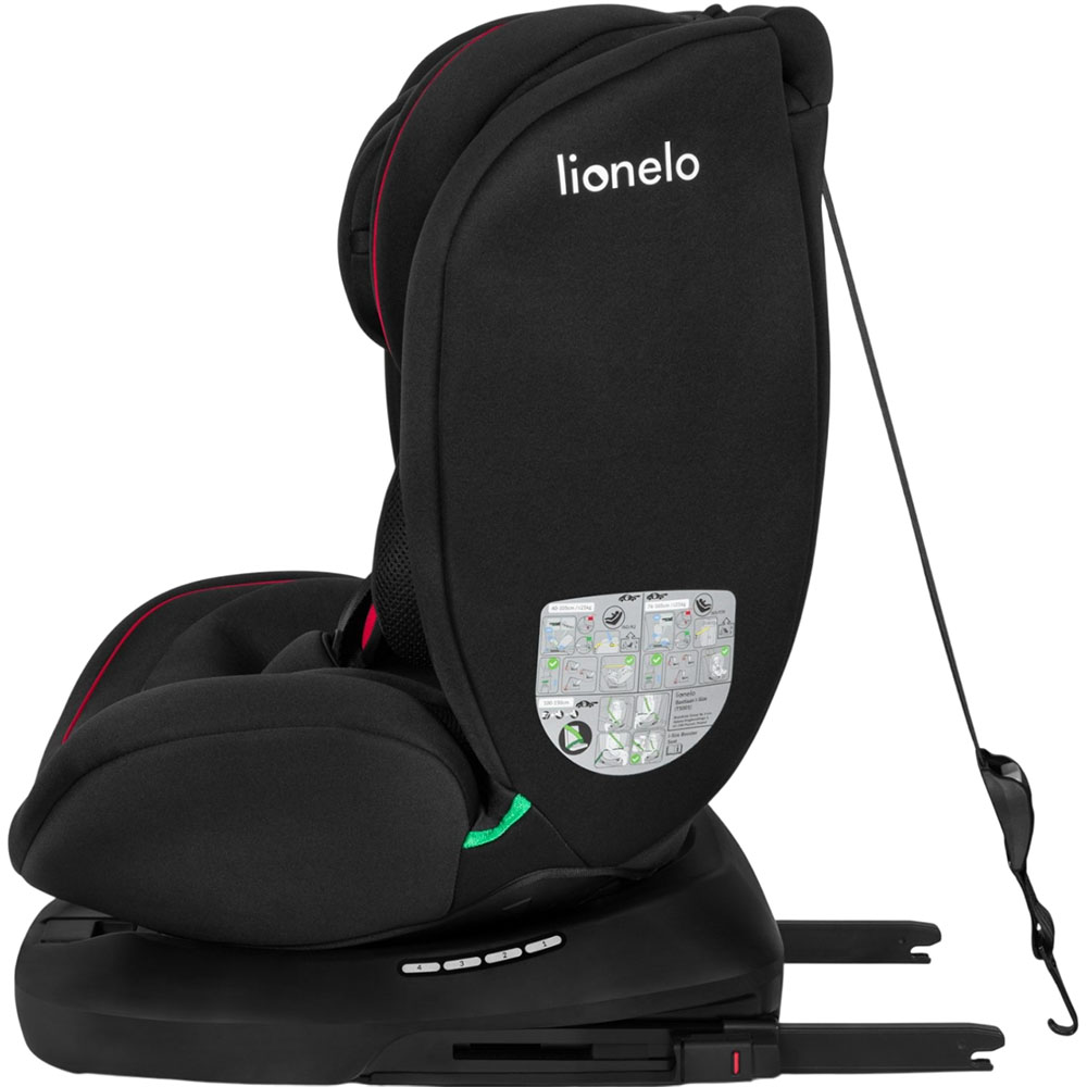 Детское автокресло LIONELO Lionelo BASTIAAN I-SIZE BLACK RED Установка в салоне универсальное