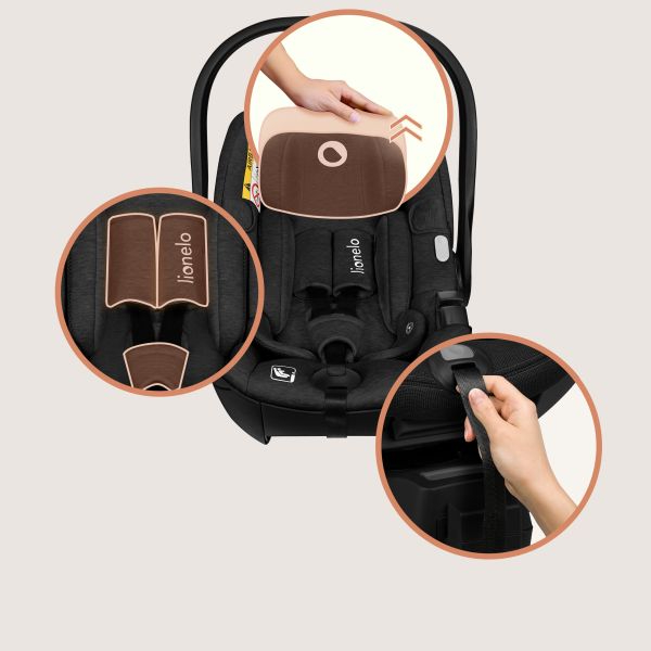 Заказать Детское автокресло LIONELO MOXIE I-SIZE Black Carbon (LO-MOXIE I-SIZE BLACK CARBON)